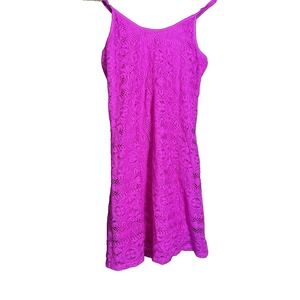 Women's Love Fire purple Lined Dress lace whimsigoth fairy beachy romantic